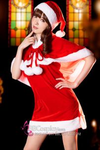 Váy Noel Cúp Ngực Có Choàng Vai - Có Ảnh Thật