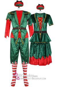 Váy Yêu Tinh Xanh Noel Vải Nhung