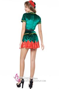 Váy Yêu Tinh Xanh Noel Vải Nhung