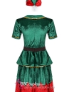 Váy Yêu Tinh Xanh Noel Vải Nhung