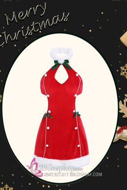Váy Noel Sexy Đỏ Hở Lưng Quyến Rũ