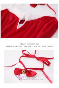 Váy Noel Khoét Eo Hở Lưng Sexy Girl Phối Lông Quyến Rũ