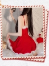 Đầm Noel Dáng Xoè Phối Lông Có Tai Thỏ Sexy Girl