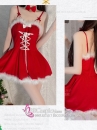 Đầm Noel Dáng Xoè Phối Lông Có Tai Thỏ Sexy Girl