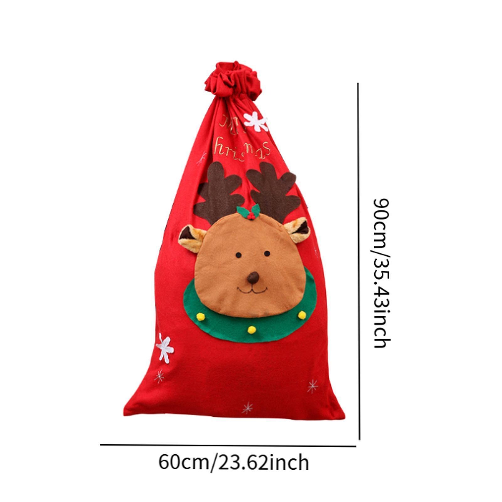 Túi Quà Ông Già Noel Tuần Lộc Bigsize Size 90*60Cm