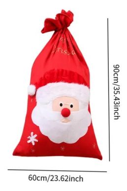 Túi Quà Ông Già Noel Cỡ  Đại Size 90*60Cm