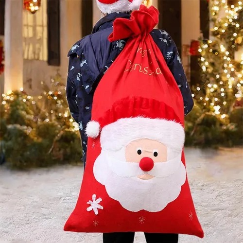 Túi Quà Ông Già Noel Cỡ  Đại Size 90*60Cm