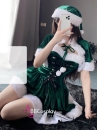 Đầm Noel Màu Xanh Cây Thông Có Choàng Vai