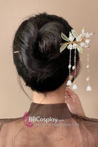 Trâm Cài Giá Rẻ - Trâm Linh Lan Trắng