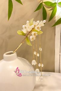 Trâm Cài Giá Rẻ - Trâm Linh Lan Trắng