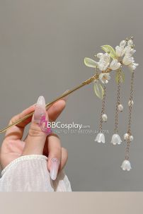 Trâm Cài Giá Rẻ - Trâm Linh Lan Trắng