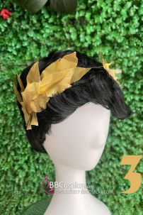 Vòng Lá Nguyệt Quế Vàng Đơn Giản Nữa Đầu