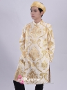 Áo Dài Nam Vàng Gấm Cách Tân
