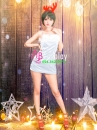 Trang Phục Noel Sexy Nhung Trắng - Có Ảnh Thật