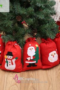 Túi Quà Noel Vải Nỉ Hình Ngẫu Nhiên 60X40Cm