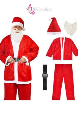 [Siêu Rẻ] Bộ Ông Già Noel 5 Món Vải NHUNG