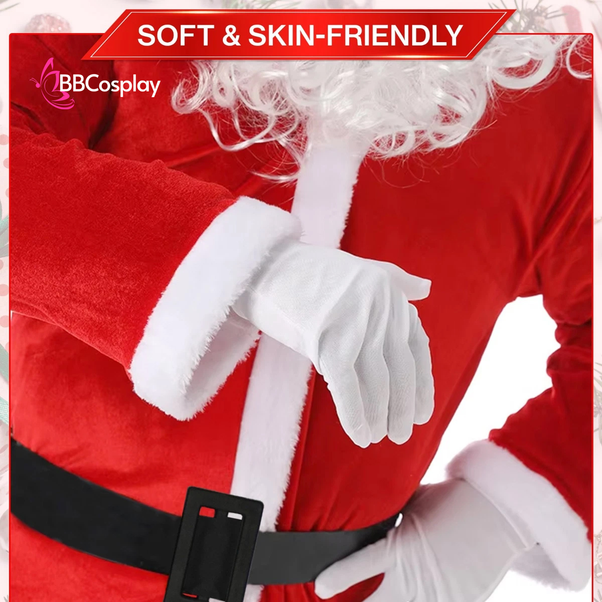 [Siêu Rẻ] Bộ Ông Già Noel 5 Món Vải NHUNG