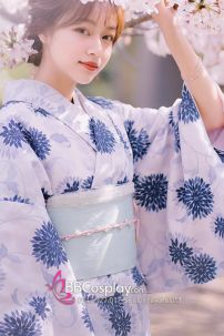 Áo Yukata Cẩm Tú Cầu Tặng Kèm Thắt Lưng