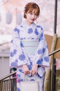 Áo Yukata Cẩm Tú Cầu Tặng Kèm Thắt Lưng