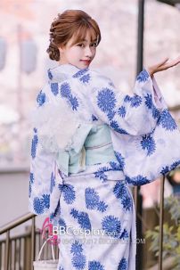 Áo Yukata Cẩm Tú Cầu Tặng Kèm Thắt Lưng