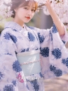 Áo Yukata Cẩm Tú Cầu Tặng Kèm Thắt Lưng