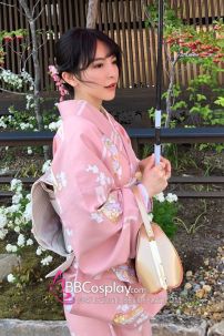 Áo Yukata Momoiro Tặng Kèm Thắt Lưng