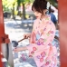 Áo Yukata Hồng Phấn Tặng Kèm Thắt Lưng