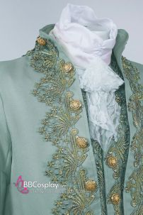 Đồ Cổ Điển Xanh Ngọc Rococo Aristocrat Thời Trung Cổ Marie Cho Quý Ông