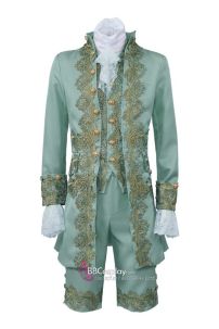 Đồ Cổ Điển Xanh Ngọc Rococo Aristocrat Thời Trung Cổ Marie Cho Quý Ông