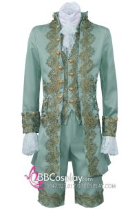 Đồ Cổ Điển Xanh Ngọc Rococo Aristocrat Thời Trung Cổ Marie Cho Quý Ông