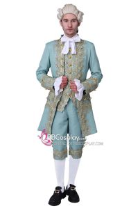 Đồ Cổ Điển Xanh Ngọc Rococo Aristocrat Thời Trung Cổ Marie Cho Quý Ông