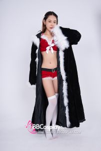 Áo Choàng Đen Viền Lông Có Tay Có Mũ Trùm Nỉ Nhung