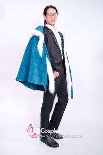 Áo Choàng Xanh Viền Lông Có Nón