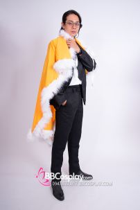 Áo Choàng Vàng Viền Lông