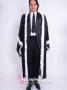 Áo Choàng Voan Đen Viền Lông Có Tay