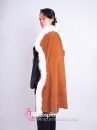 Áo Choàng Nâu Viền Lông Trắng