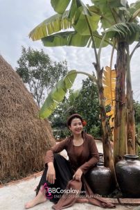 Trang Phục Tứ Thân Mẹ Cám Màu Nâu