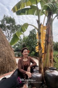 Trang Phục Tứ Thân Mẹ Cám Màu Nâu