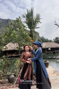 Trang Phục Tứ Thân Mẹ Cám Màu Nâu