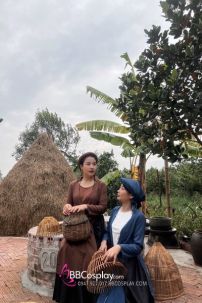 Trang Phục Tứ Thân Mẹ Cám Màu Nâu