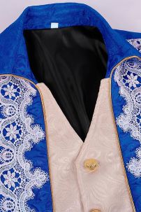 Vest Bá Tước Châu Âu May Kèm Ghilê Xanh Phối Kem XVIII