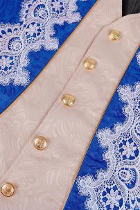 Vest Bá Tước Châu Âu May Kèm Ghilê Xanh Phối Kem XVIII