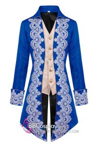 Vest Bá Tước Châu Âu May Kèm Ghilê Xanh Phối Kem XVIII