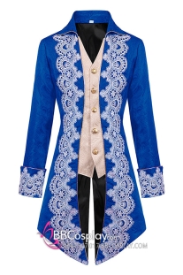 Vest Bá Tước Châu Âu May Kèm Ghilê Xanh Phối Kem XVIII