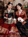 Hanbok Hoàng Cung Hàn Quốc - Áo Đỏ Váy Đen