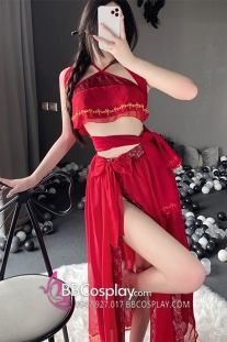 Trang Phục Hằng Nga Đỏ Sexy Hỷ Lạc Thường