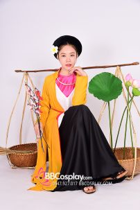 Đồ Tứ Thân Vàng Yếm Hồng Đụp Đen