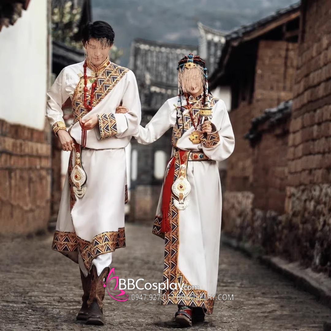 Cặp Đôi Mông Cổ Tây Tạng Tone Kem Unisex Cho Nam Nữ