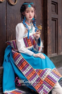 Đồ Mông Cổ Tây Vực Nam Nữ - Xanh