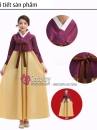 Đầm Hanbok HQ Giá Rẻ Áo Màu Nho Váy Vàng Đồng